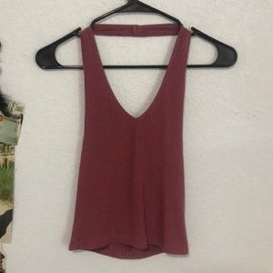 raspberry halter top